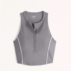 Abercrombie YPB Active Top. Grey with white piping.